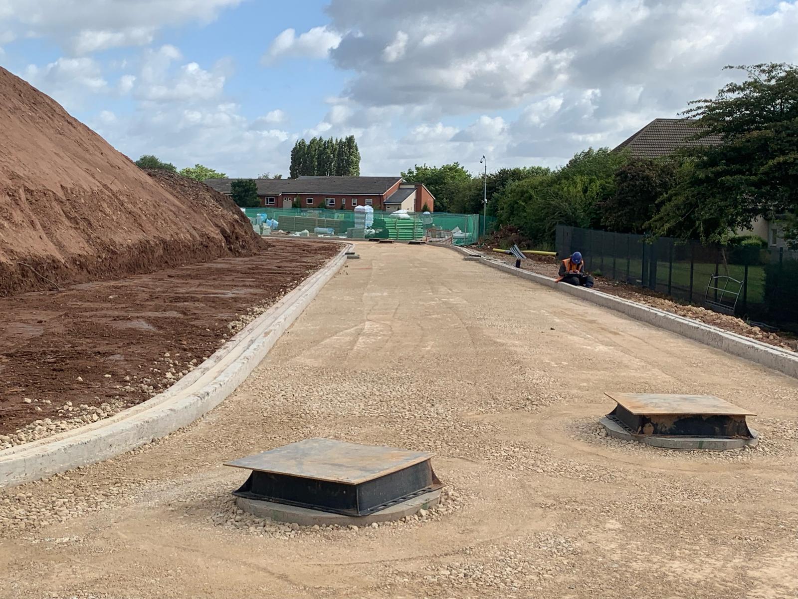 Hayes and Sons groundworks team on construction site